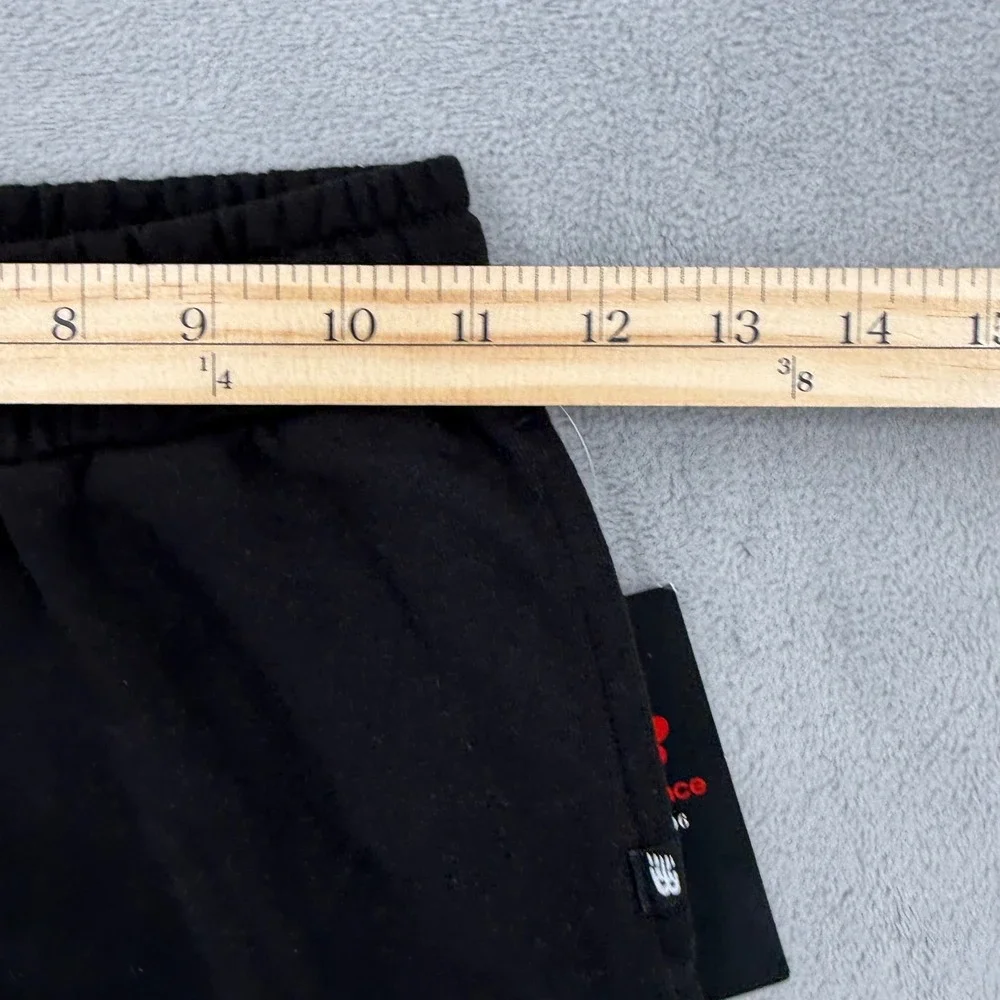 New Balance Kids‎ Black Fleece Joggers Holographic Logo Pants Girls Size M 10/12